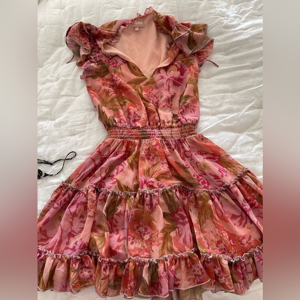 Show me your mumu mini floral dress, brand new, never worn